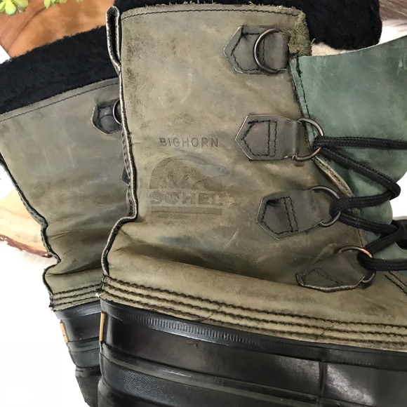 🚨SOLD🚨 Bighorn Green leather Duck Boots Sz 8 Men - Picture 6 of 8